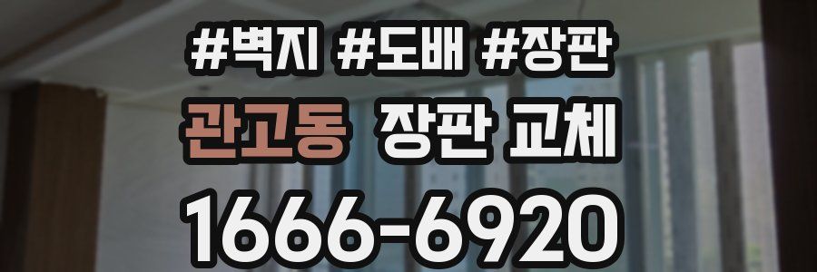 관고동 장판 교체