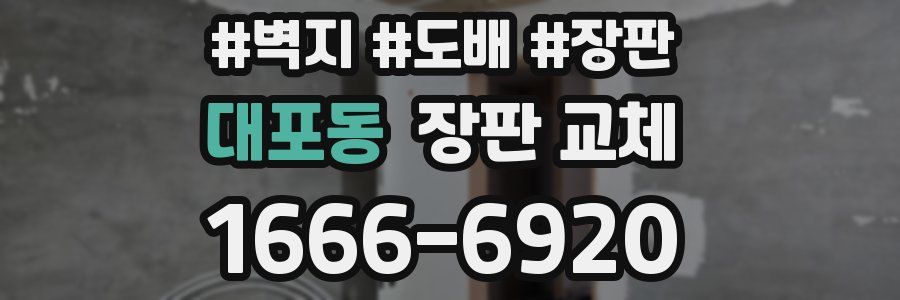 대포동 장판 교체