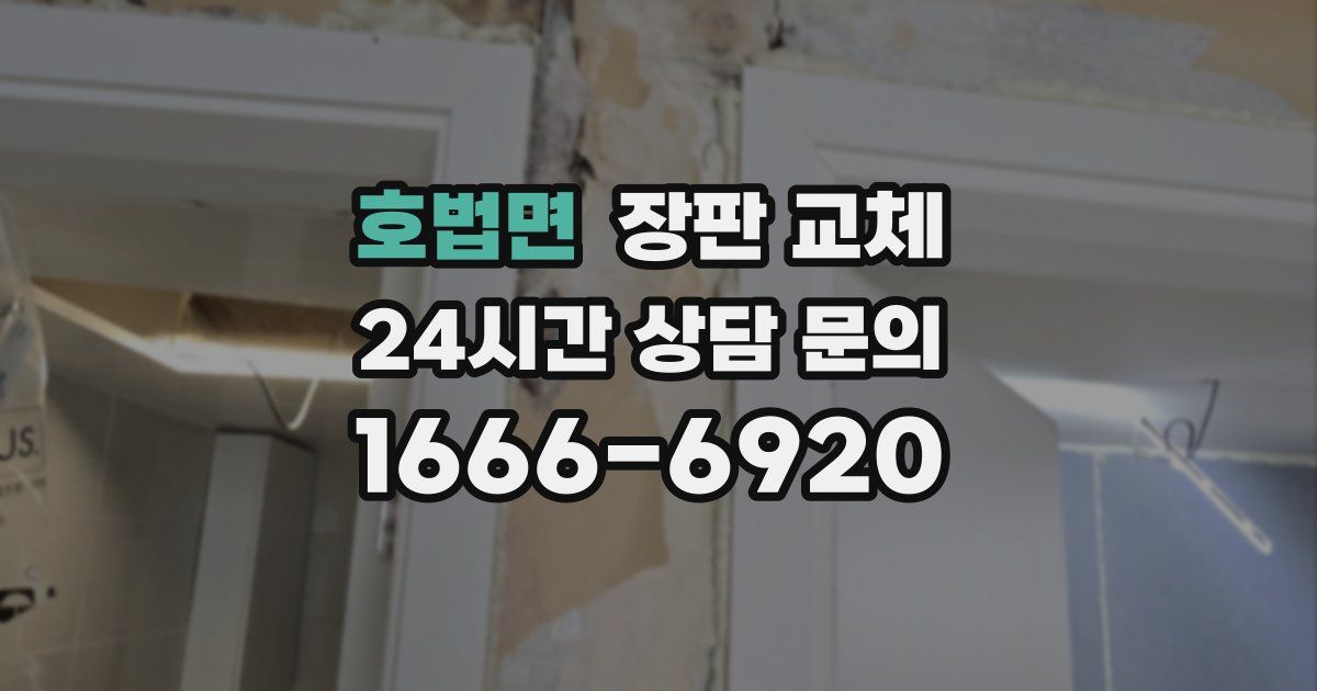 호법면 장판 교체
