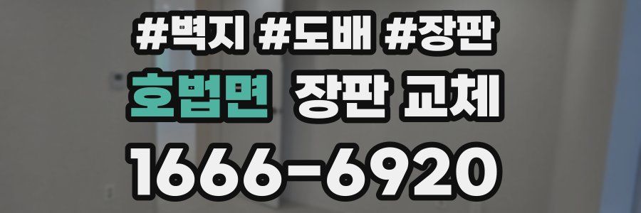 호법면 장판 교체