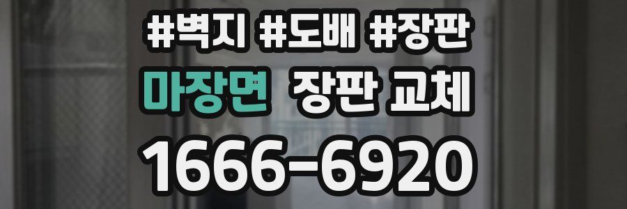 마장면 장판 교체