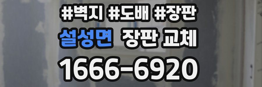 설성면 장판 교체