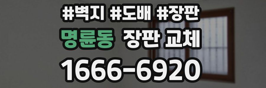 명륜동 장판 교체