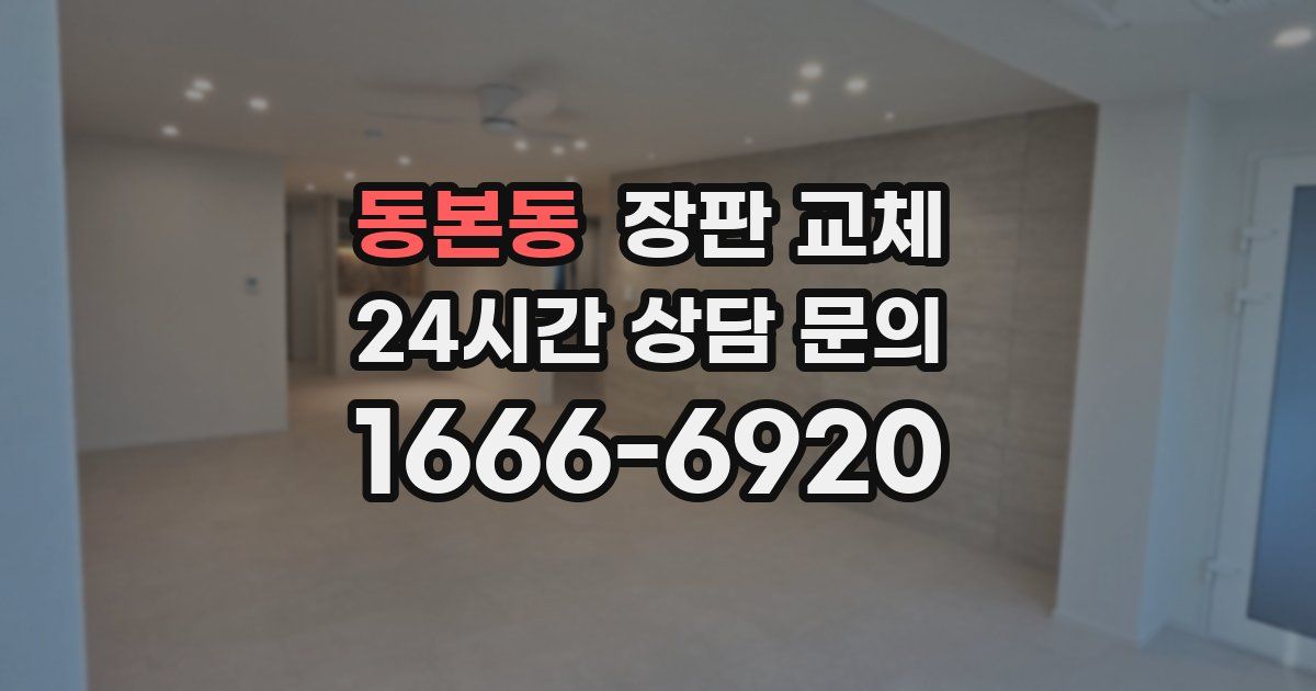 동본동 장판 교체