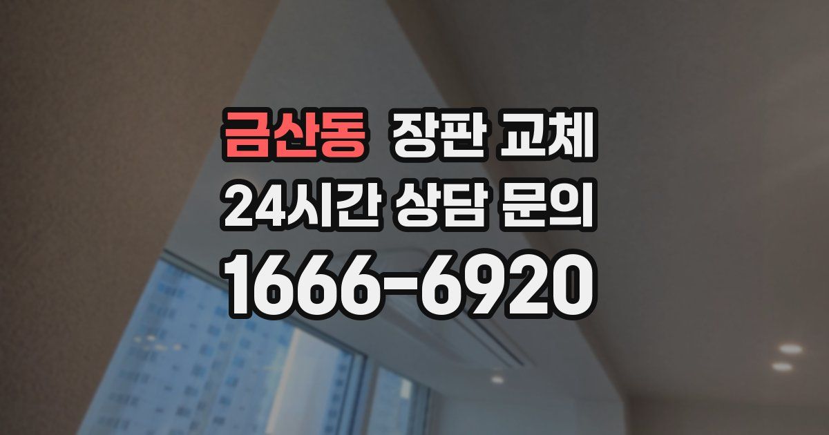 금산동 장판 교체