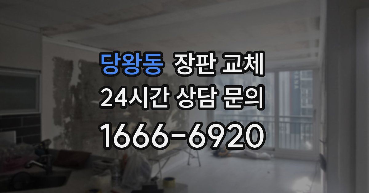 당왕동 장판 교체