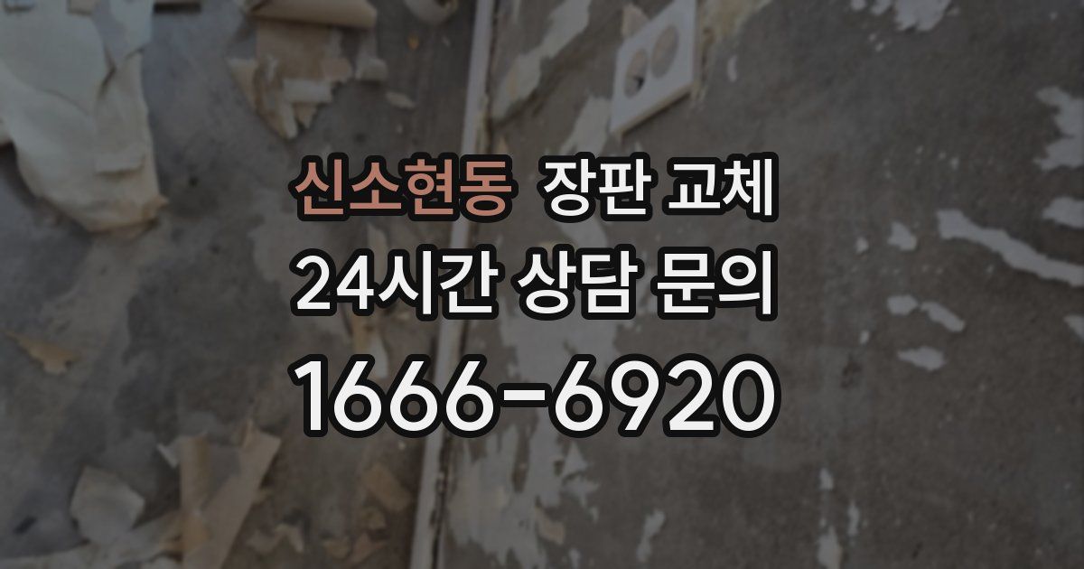 신소현동 장판 교체
