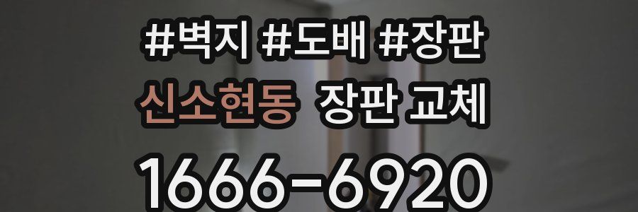 신소현동 장판 교체