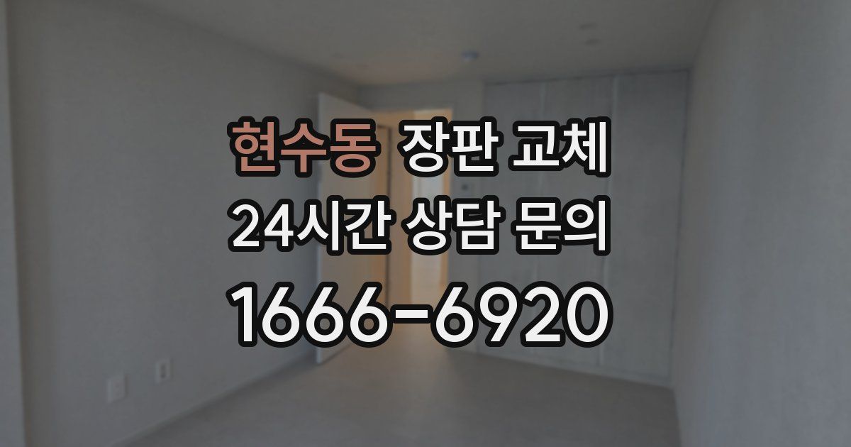 현수동 장판 교체