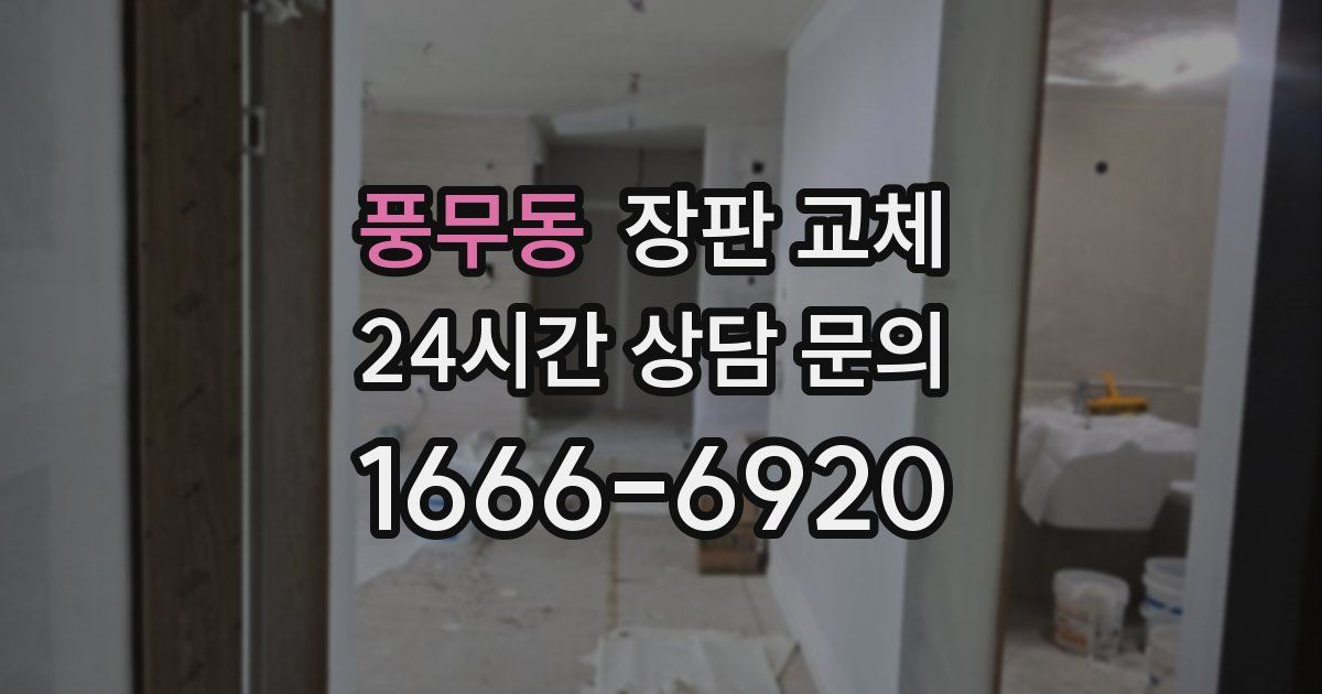 풍무동 장판 교체