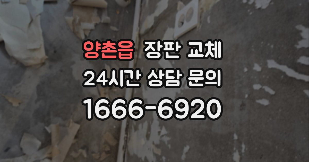 양촌읍 장판 교체