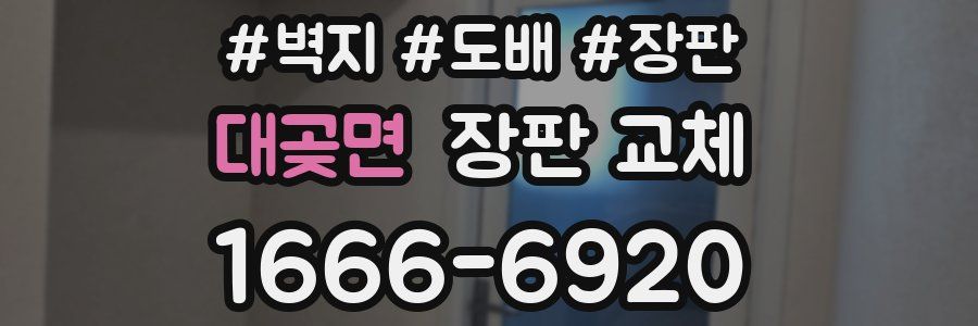 대곶면 장판 교체