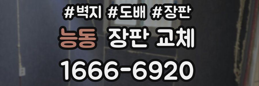 능동 장판 교체