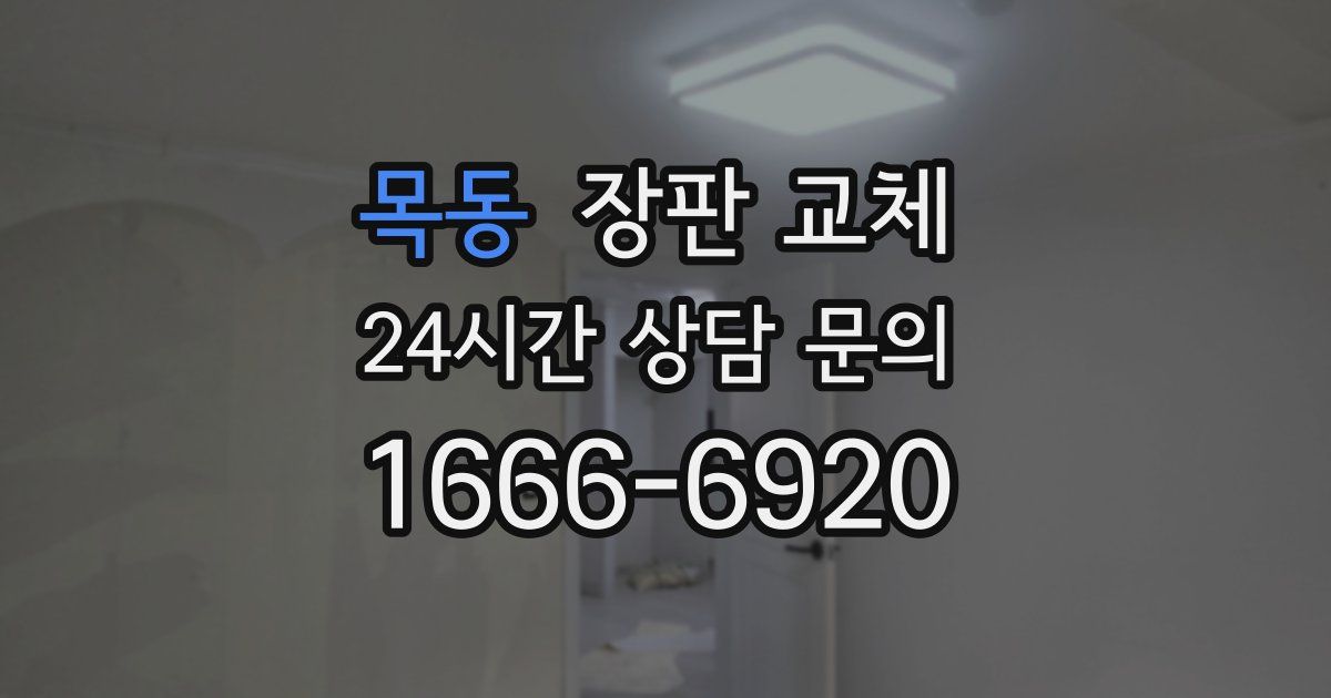 목동 장판 교체