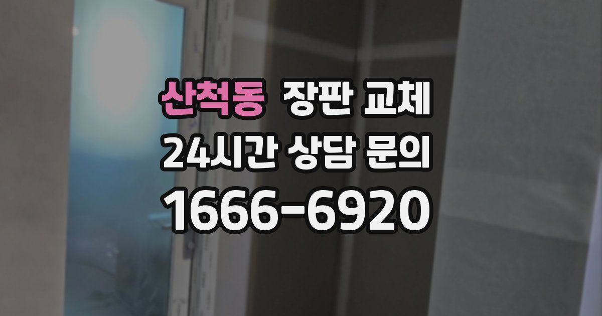 산척동 장판 교체
