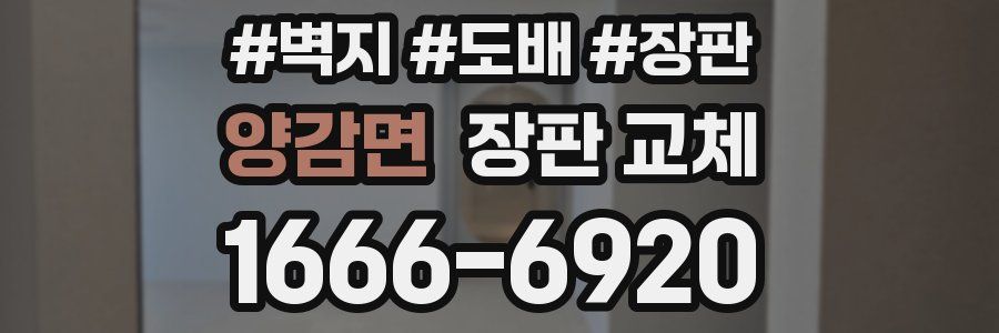 양감면 장판 교체