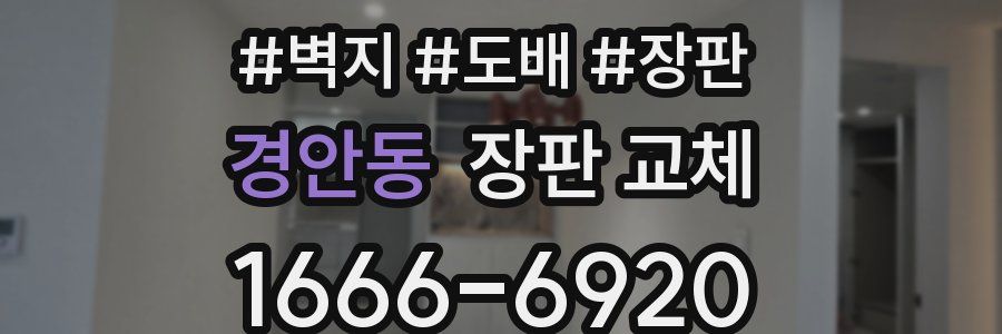경안동 장판 교체