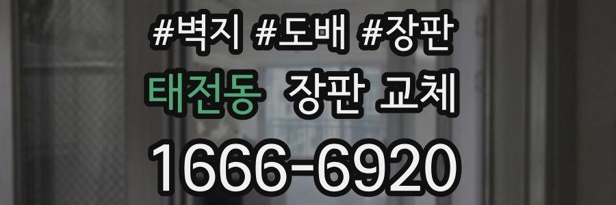 태전동 장판 교체
