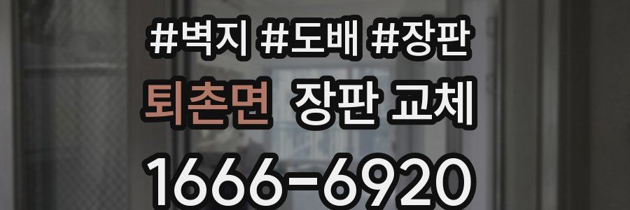퇴촌면 장판 교체