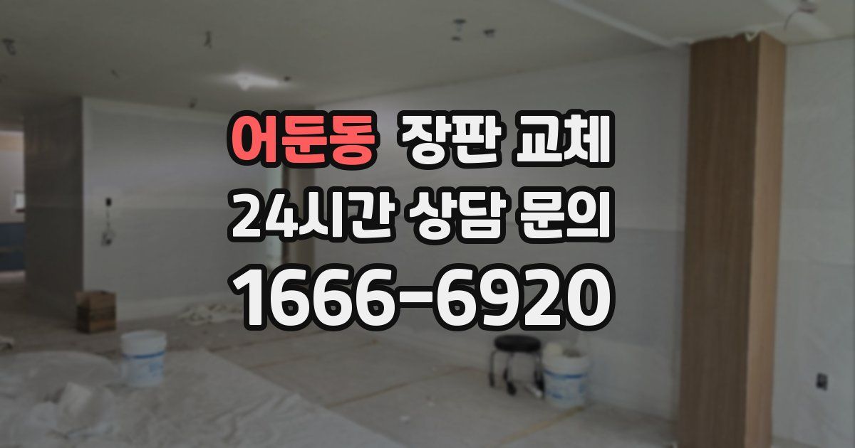 어둔동 장판 교체