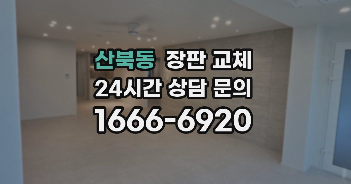 산북동 장판 교체