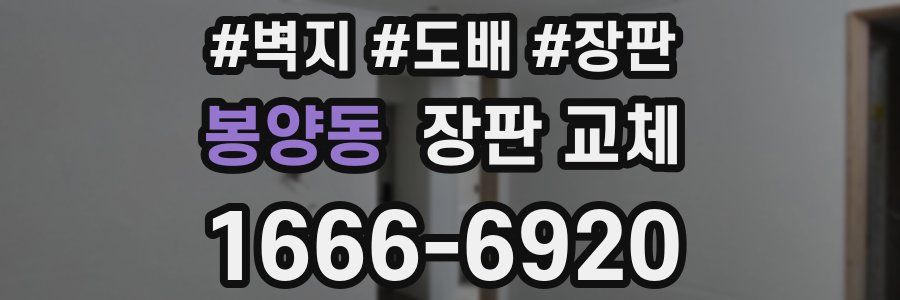 봉양동 장판 교체
