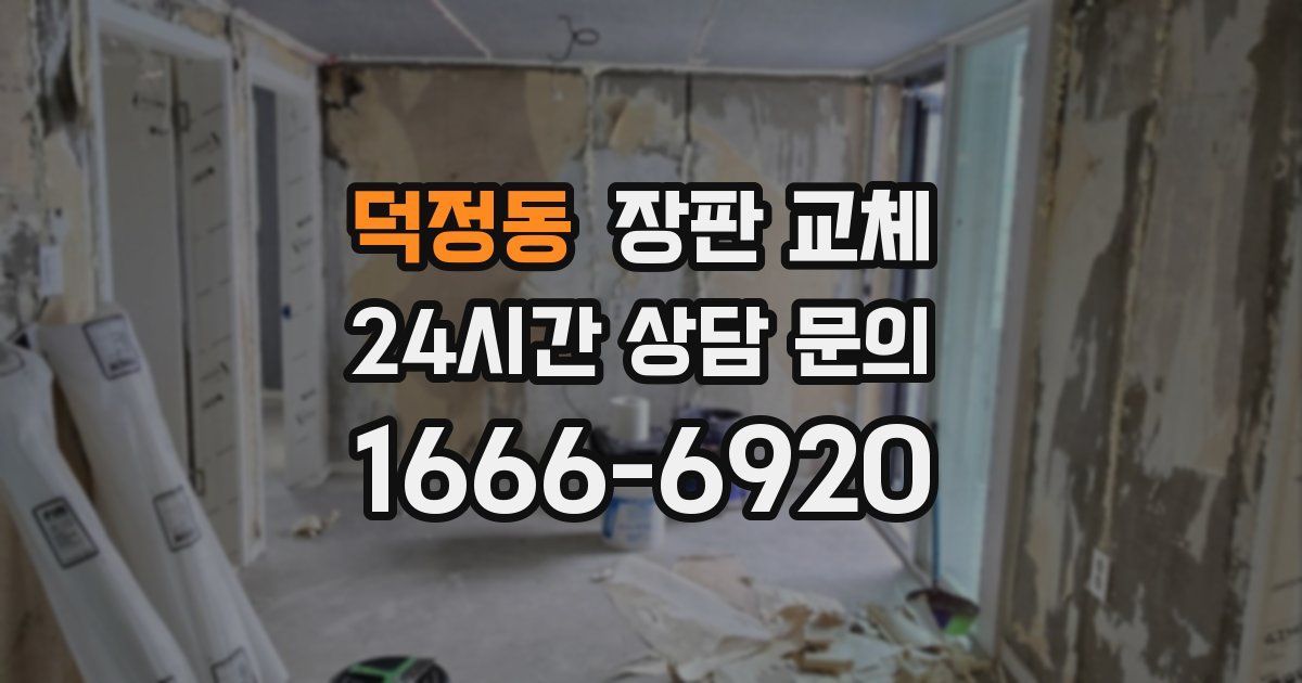 덕정동 장판 교체