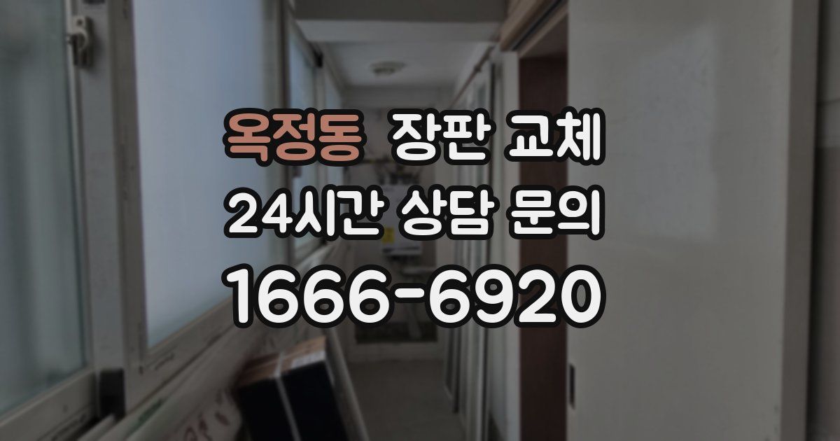 옥정동 장판 교체