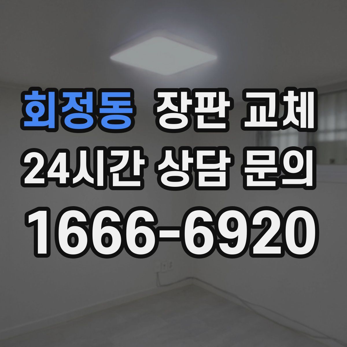 회정동 장판 교체