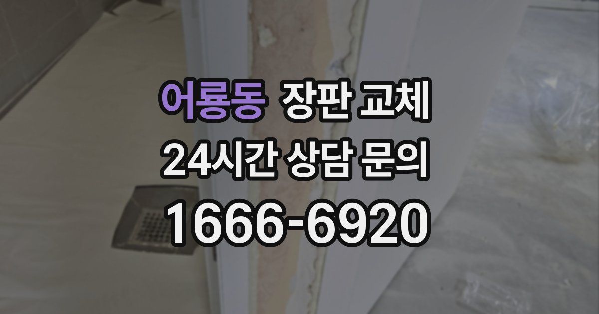 어룡동 장판 교체