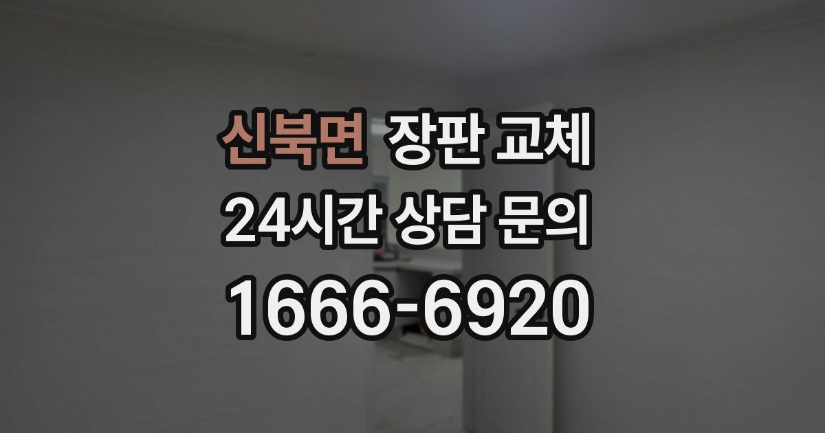 신북면 장판 교체