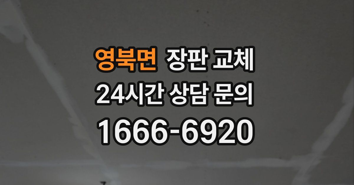 영북면 장판 교체