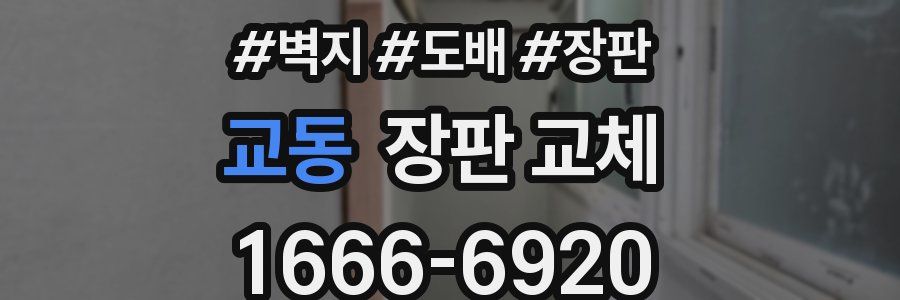 교동 장판 교체