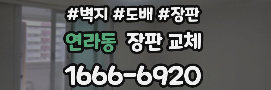 연라동 장판 교체