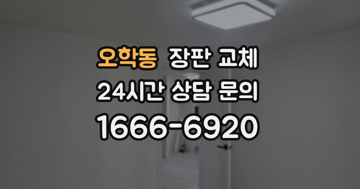 오학동 장판 교체