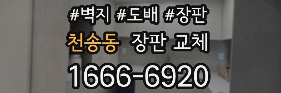 천송동 장판 교체