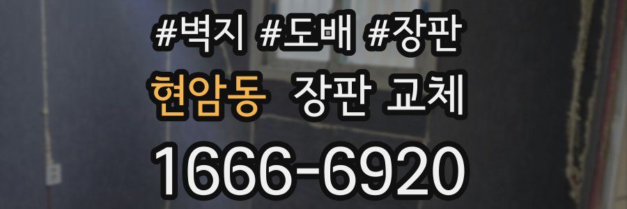 현암동 장판 교체