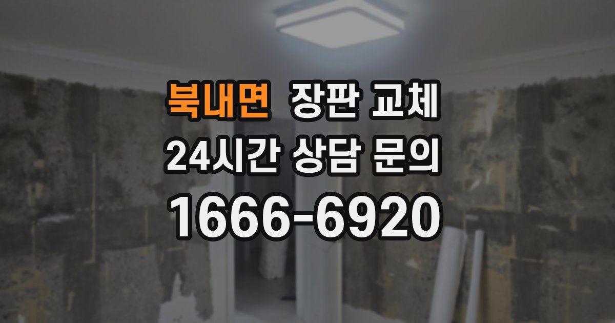 북내면 장판 교체