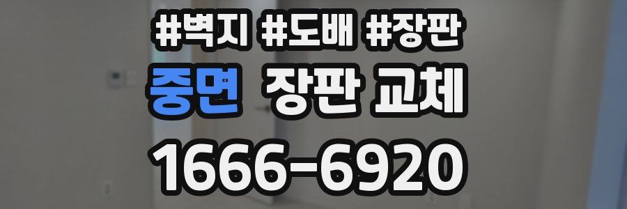 중면 장판 교체