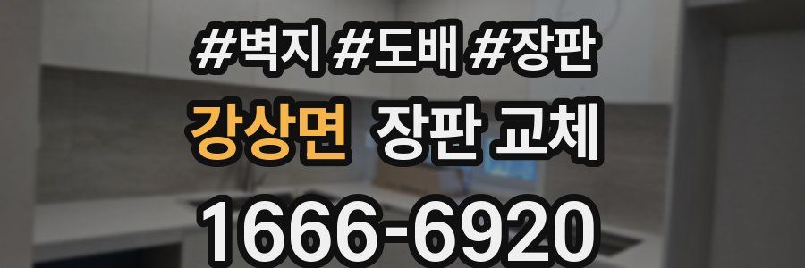 강상면 장판 교체