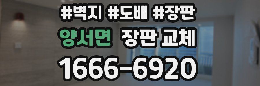 양서면 장판 교체