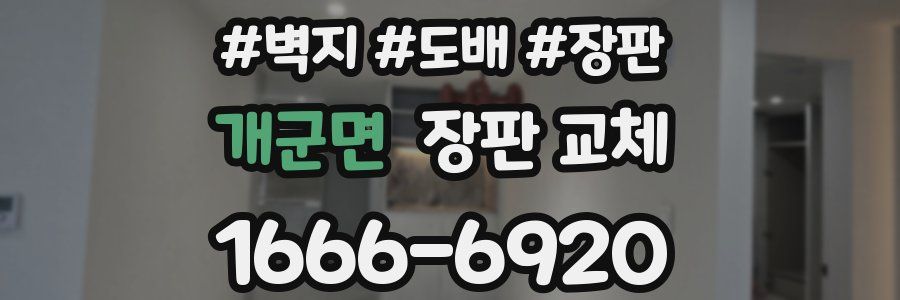 개군면 장판 교체