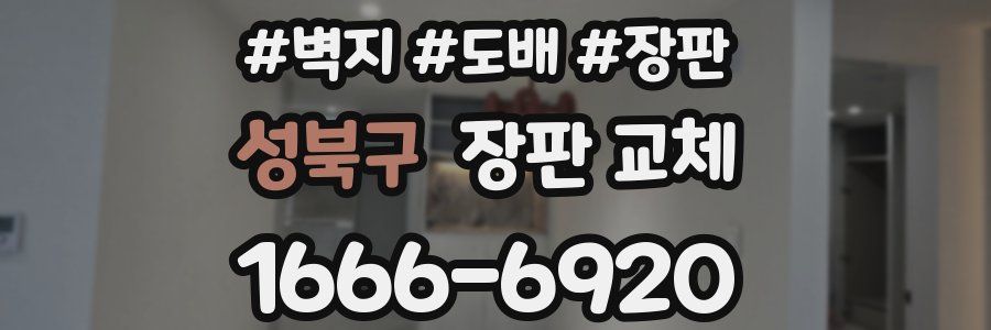 성북구 장판 교체