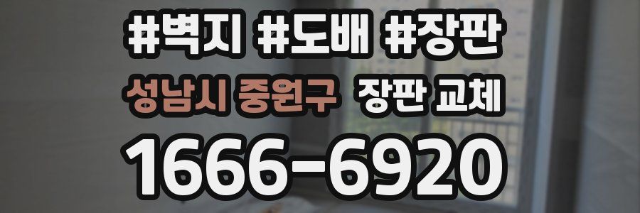 성남시 중원구 장판 교체