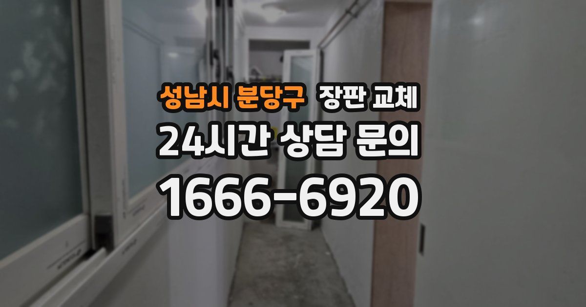 성남시 분당구 장판 교체