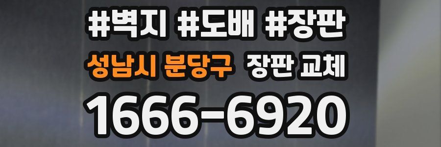 성남시 분당구 장판 교체