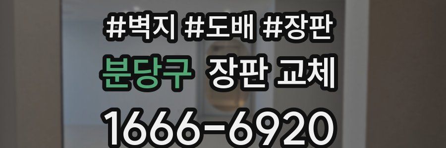 분당구 장판 교체