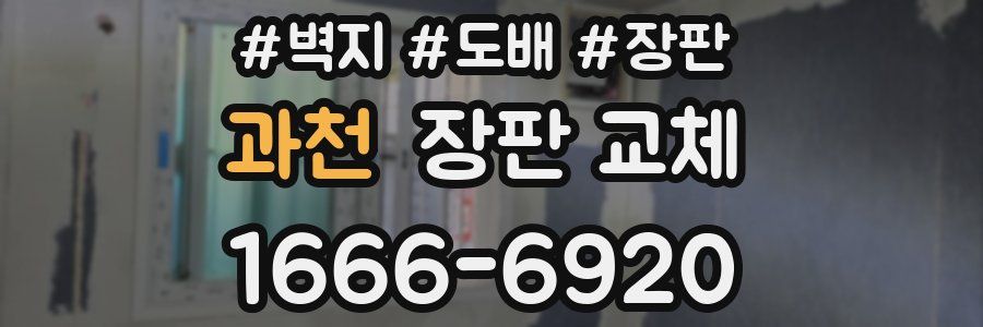 과천 장판 교체