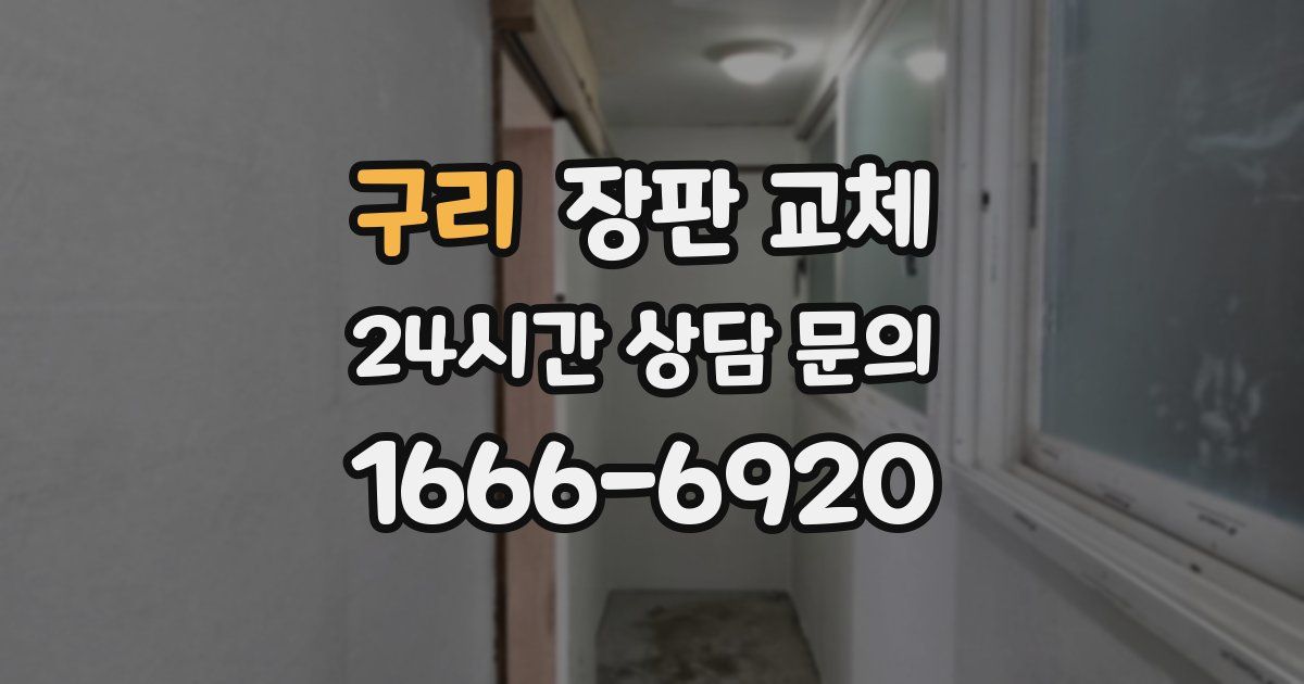 구리 장판 교체