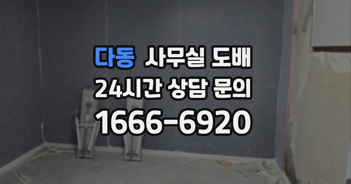 다동 사무실 도배